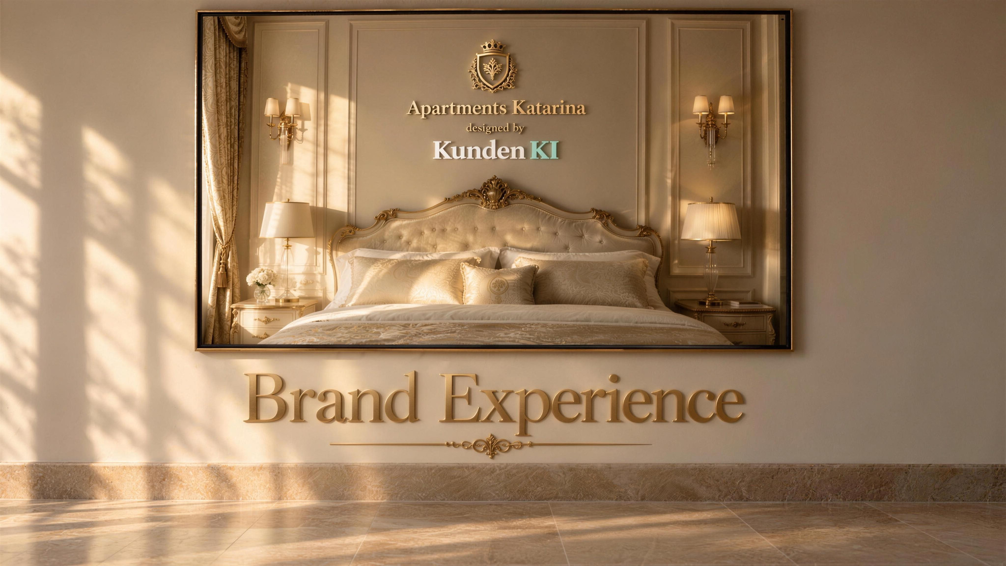 Gerahmte Wand mit dem Schriftzug Brand Experience.